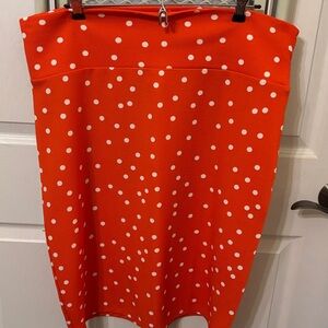 LULAROE SET of 3 Cassie Skirts 2XL NWOT Orange White Dot, Yellow and Blue